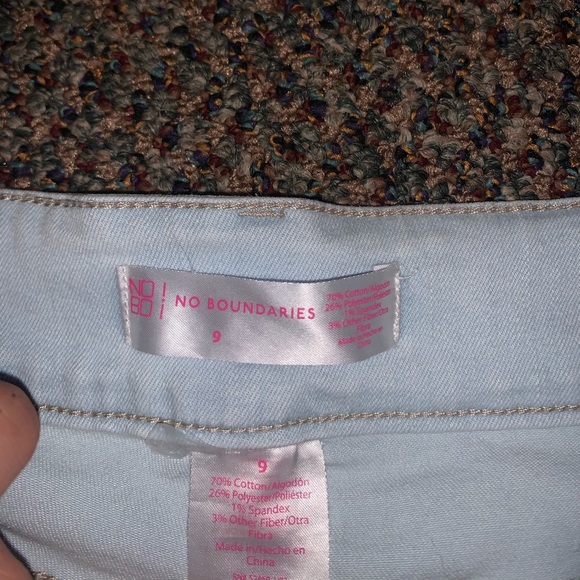 Blue shorts. 2 bottons. Size 9 - Picture 2 of 3